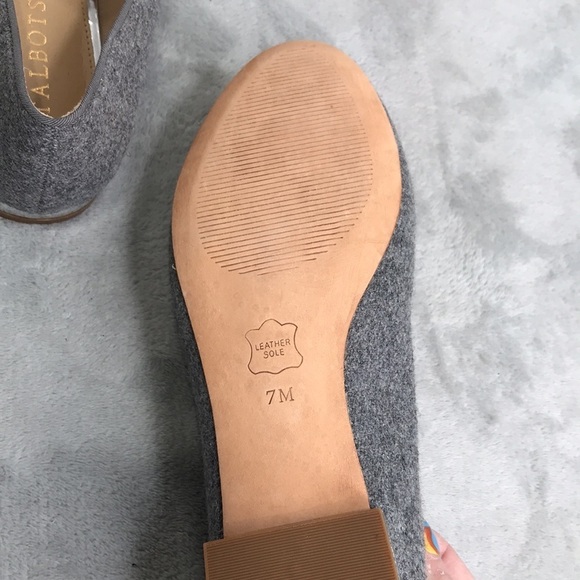 Talbots Light Gray Ryan Novelty Dog Holiday Loafer Flats Size 7M New - Picture 11 of 11